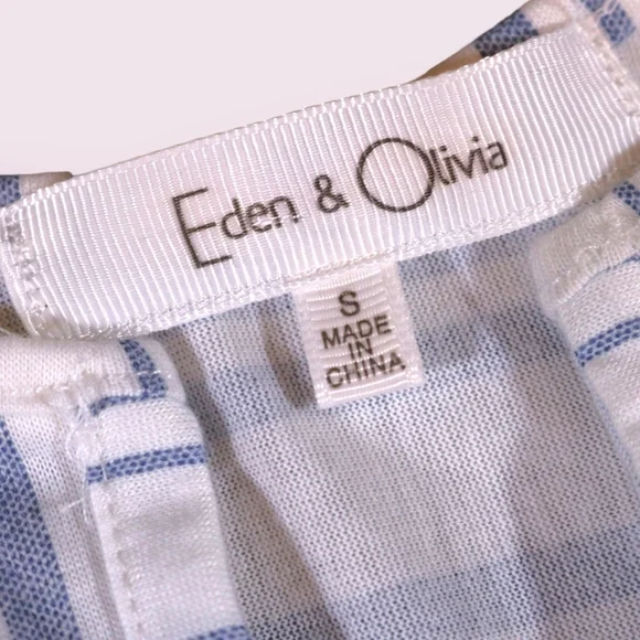 Eden & Olivia Anthropologie V Neck Stripped Pull Over Shirt Womens Size Small - Picture 3 of 8